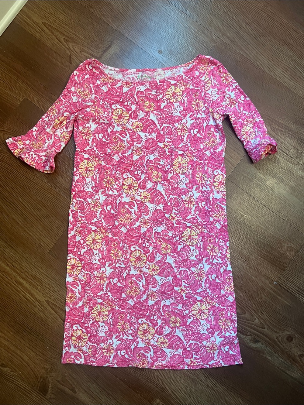 Lilly Pulitzer Pink & Yellow Floral Mini Dress